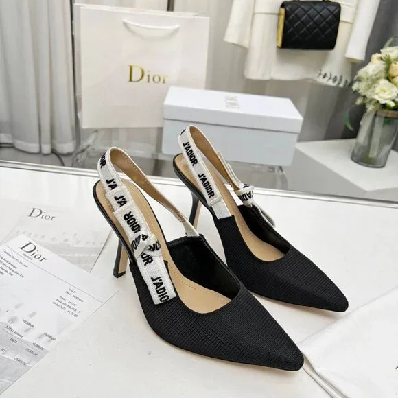Dior J’Adior Logo Slingback Point Toe Pump - Picture 1 of 5